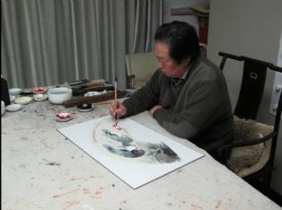 喻继高写意老师的照片，单击鼠标查看大图！